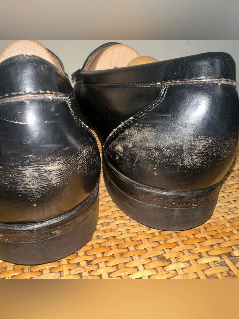 Johnston & Murphy Tassel Loafers Mens 10EEE Black Leather Preppy Academia 7E6760